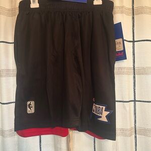 NBA Boys 2‑Pack Athletic Shorts – Black & Red (Size 10‑12)